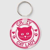 Crazy Cat Lady Sleutelhanger (Voorkant)