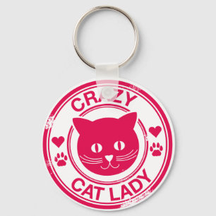 Crazy Cat Lady Sleutelhanger