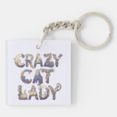 Crazy Cat Lady Sleutelhanger (Achterkant)