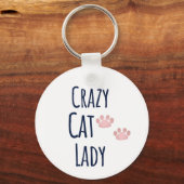 Crazy Cat Lady Sleutelhanger (Achterkant)