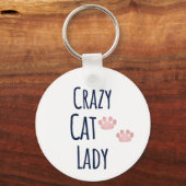 Crazy Cat Lady Sleutelhanger (Voorkant)