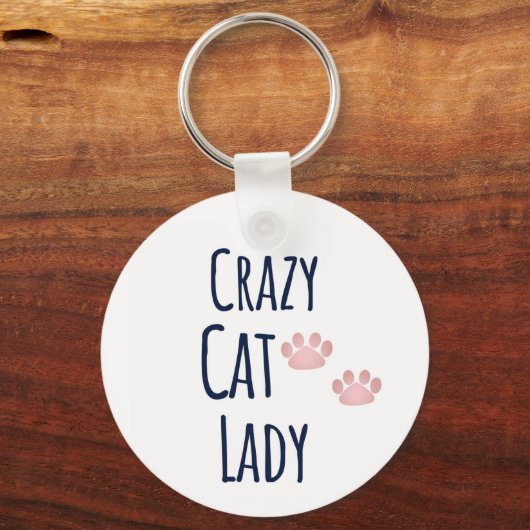 Crazy Cat Lady Sleutelhanger (Voorkant)