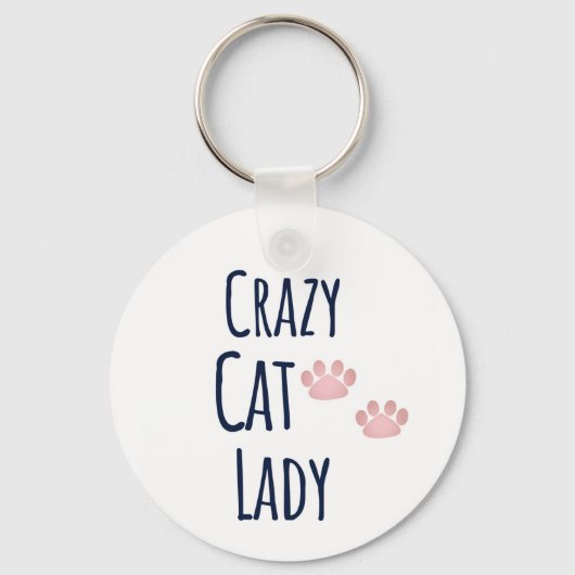 Crazy Cat Lady Sleutelhanger (Achterkant)