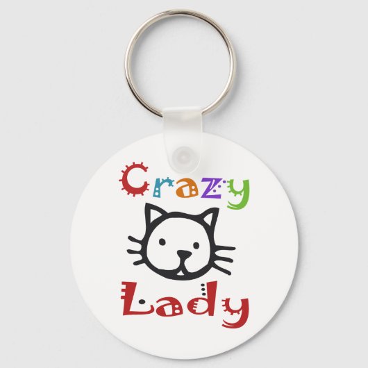 Crazy Cat Lady Sleutelhanger (Voorkant)