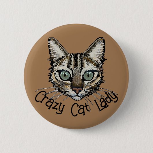 Crazy Cat Lady Speld Badge Ronde Button 5,7 Cm (Voorkant)