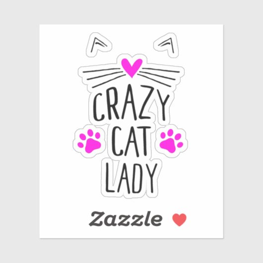Crazy Cat Lady Sticker (Vel)