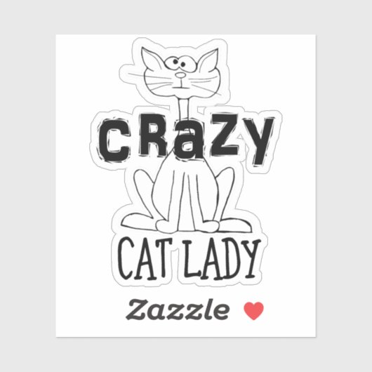 Crazy Cat Lady Sticker (Vel)