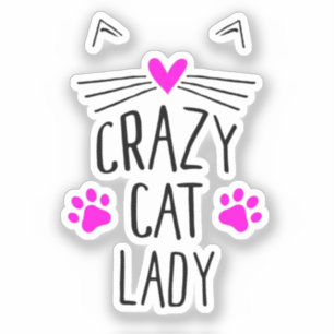 Crazy Cat Lady Sticker
