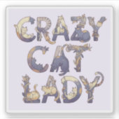 Crazy Cat Lady Sticker (Voorkant)
