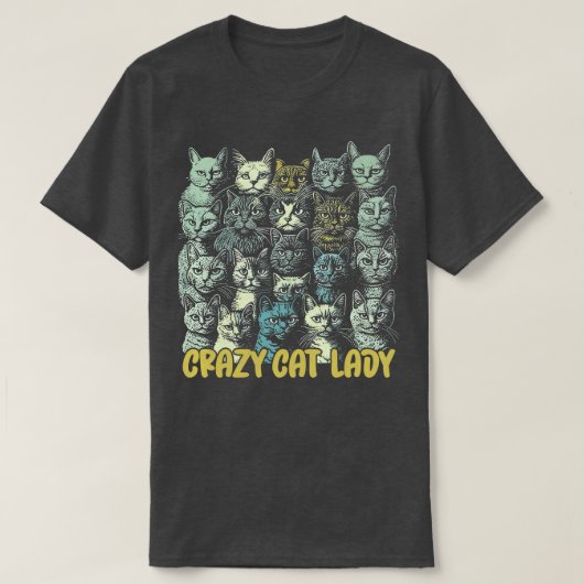 Crazy Cat Lady T-shirt (Design voorkant)