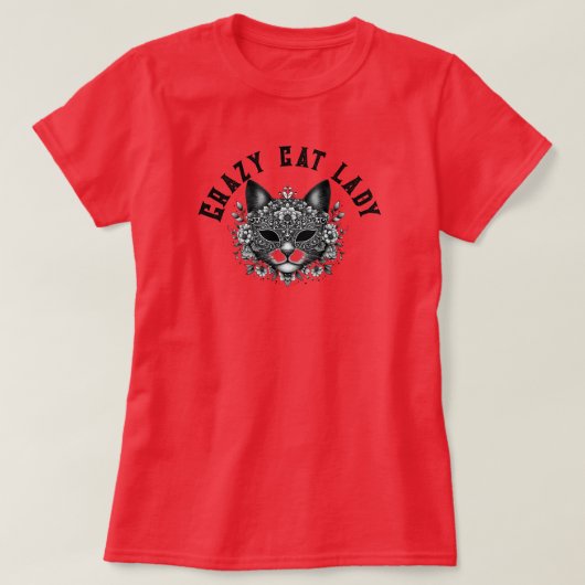 Crazy cat lady t-shirt (Design voorkant)
