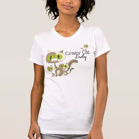 Crazy Cat Lady T-shirt (Voorkant)