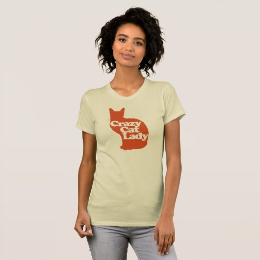 Crazy cat lady t-shirt (Voorkant volledig)