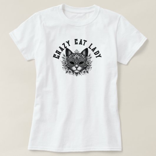 Crazy cat lady t-shirt (Design voorkant)