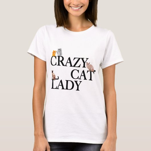 Crazy Cat Lady T-shirt (Voorkant)