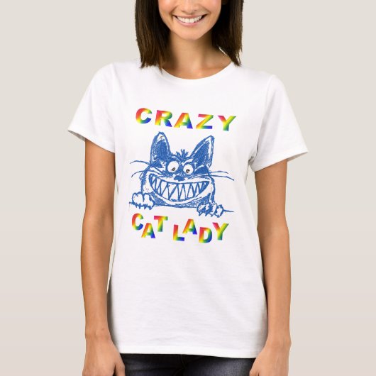Crazy Cat Lady T-Shirt (Voorkant)