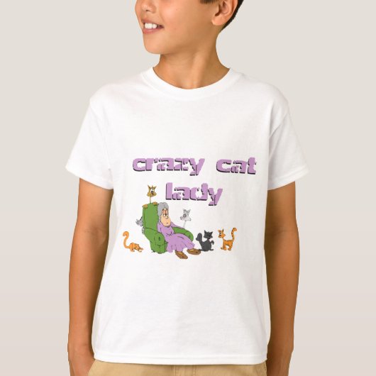 Crazy Cat Lady T-shirt (Voorkant)