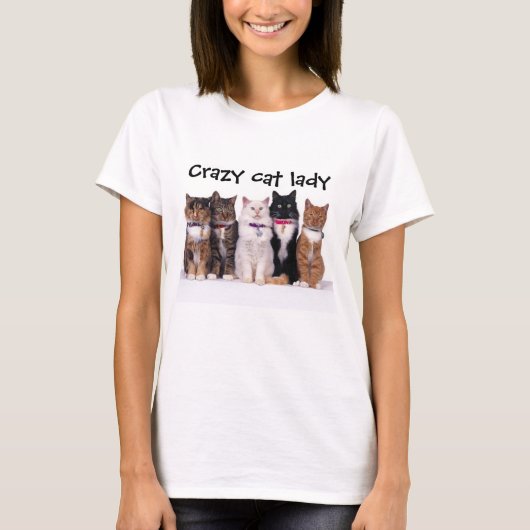 Crazy cat lady t-shirt (Voorkant)