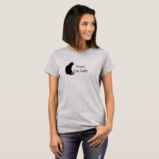 Crazy Cat Lady T-Shirt (Voorkant volledig)