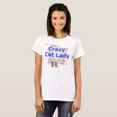 Crazy Cat Lady t-shirt (Voorkant volledig)