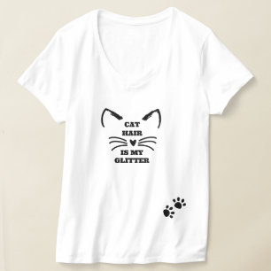 Crazy Cat Lady T-Shirt - Cat Hair is mijn glitter