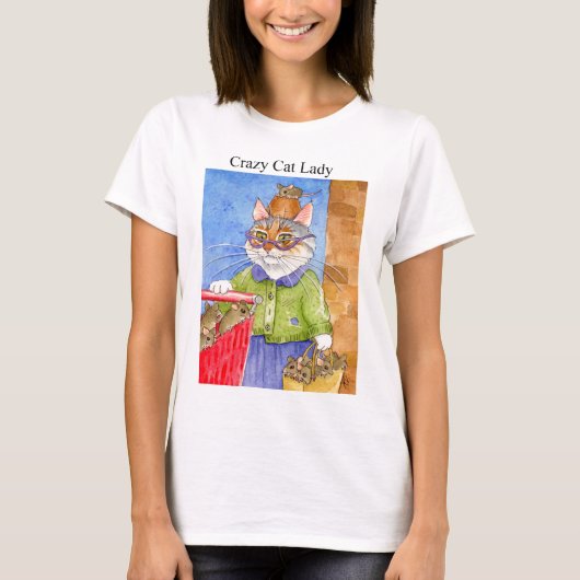 Crazy Cat Lady Tee Shirt (Voorkant)