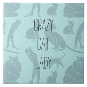 Crazy Cat Lady Tegeltje