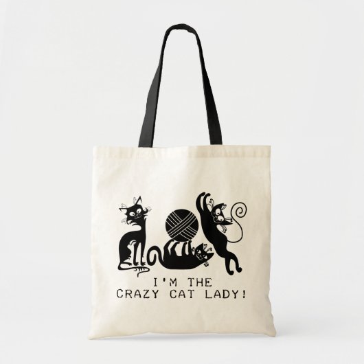 Crazy Cat Lady Tote Bag (Voorkant)
