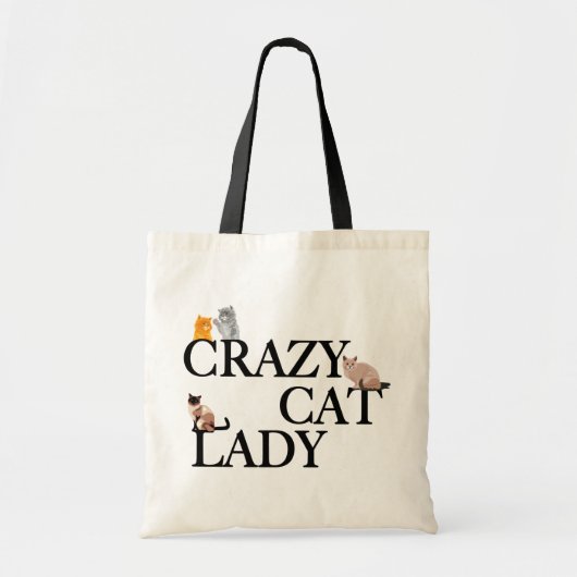 Crazy Cat Lady Tote Bag (Voorkant)