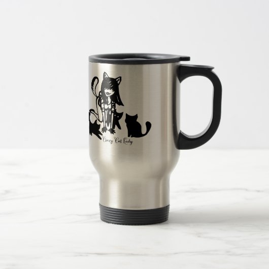 Crazy Cat Lady Travel Mug Reisbeker (Rechts)