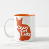 Crazy cat lady tweekleurige koffiemok (Links)