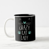 Crazy Cat Lady Tweekleurige Koffiemok (Links)