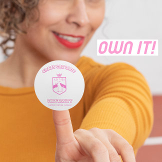 Crazy Cat Lady University Cat Lady Cat Lover Ronde Sticker