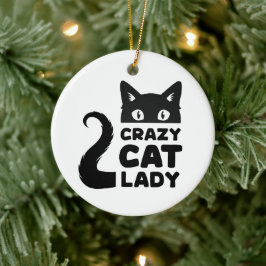 Crazy Cat Lady Vakantie Ornament