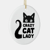 Crazy Cat Lady Vakantie Ornament (Rechts)