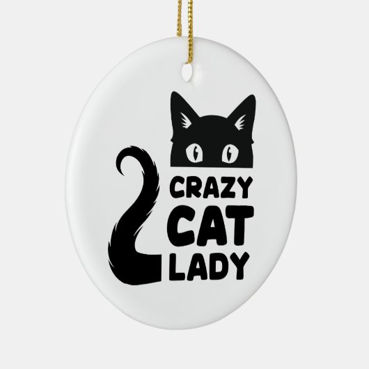 Crazy Cat Lady Vakantie Ornament (Rechts)