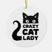 Crazy Cat Lady Vakantie Ornament (Voorkant)