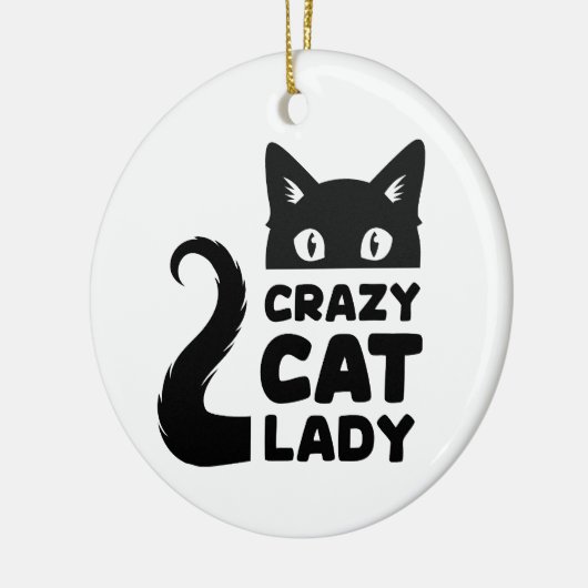 Crazy Cat Lady Vakantie Ornament (Links)