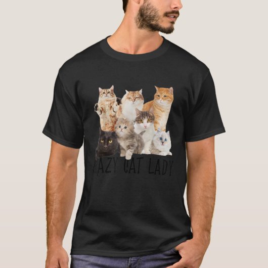 Crazy Cat Lady Veel Katten Leuke Dieren Party Desi T-shirt (Voorkant)