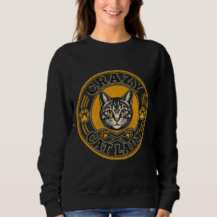 Crazy Cat Lady Vintage Badge T-Shirt