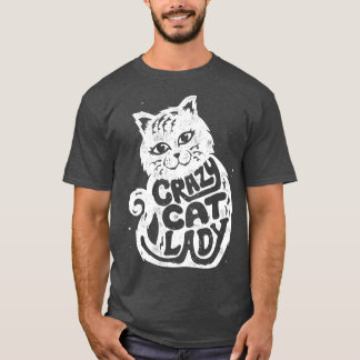 Crazy Cat Lady voor vrouwen Kinder Cat Lover Gift T-shirt
