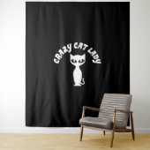 Crazy Cat Lady Wandkleed (In situ)