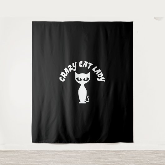 Crazy Cat Lady Wandkleed (Voorkant)