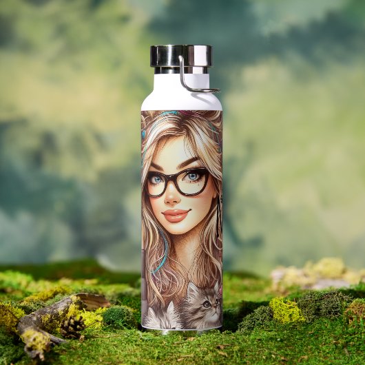 Crazy Cat Lady  Waterfles (Buiten)