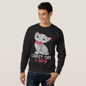 Crazy Cat Lady  Women Gray Cat Mother s Day Cat Mo Trui (Voorkant volledig)