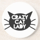 Crazy Cat Lady Zandsteen Onderzetter (Voorkant)
