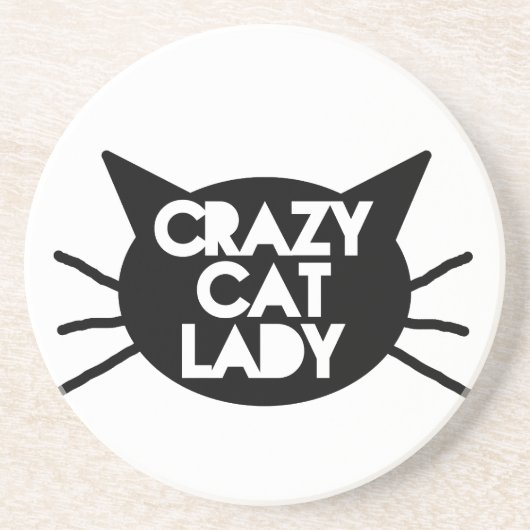 Crazy Cat Lady Zandsteen Onderzetter (Voorkant)