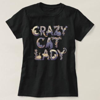 Crazy Cat Lady Zwart T-shirt