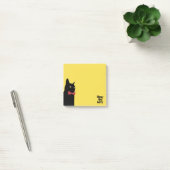 Crazy Cat Lady - Zwarte kat met Stropdas met rode Post-it® Notes (Kantoor)