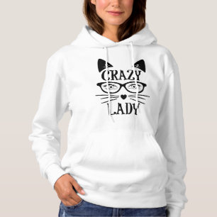Crazy Cat Lady Zwarte Katten Hoodie